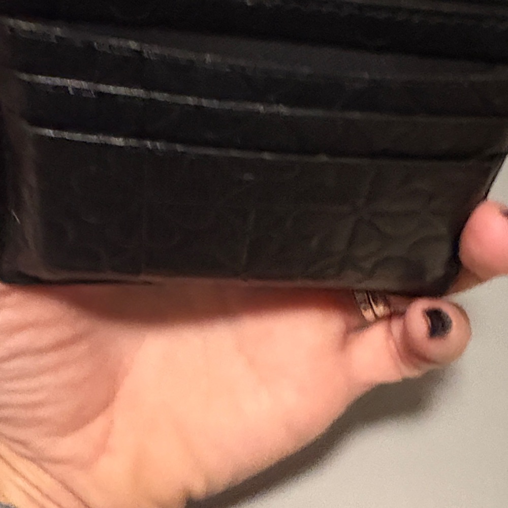 Kate Spade Black Leather Card Holder - Picture 4 of 6